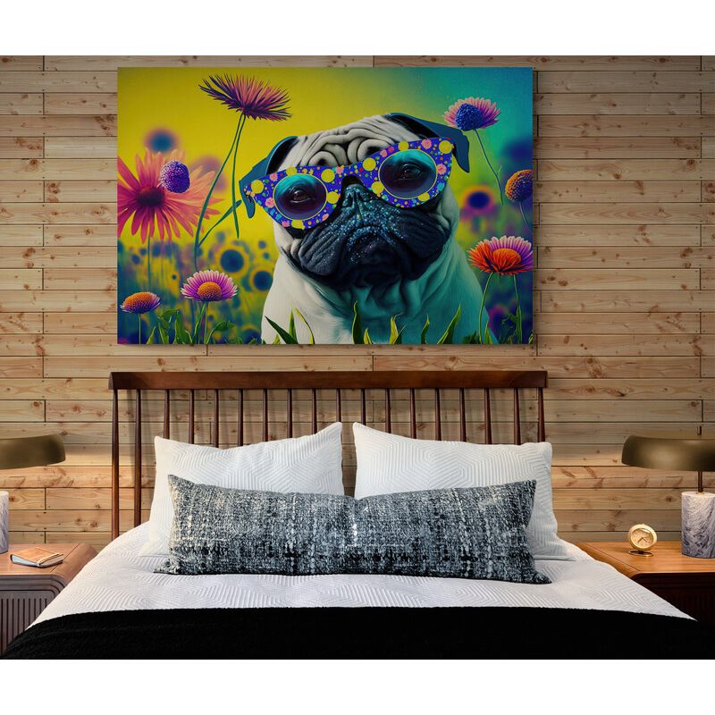 TAYRONA STORE - Cuadro En Lienzo Para Habitaciones Perros 236 50x35cm