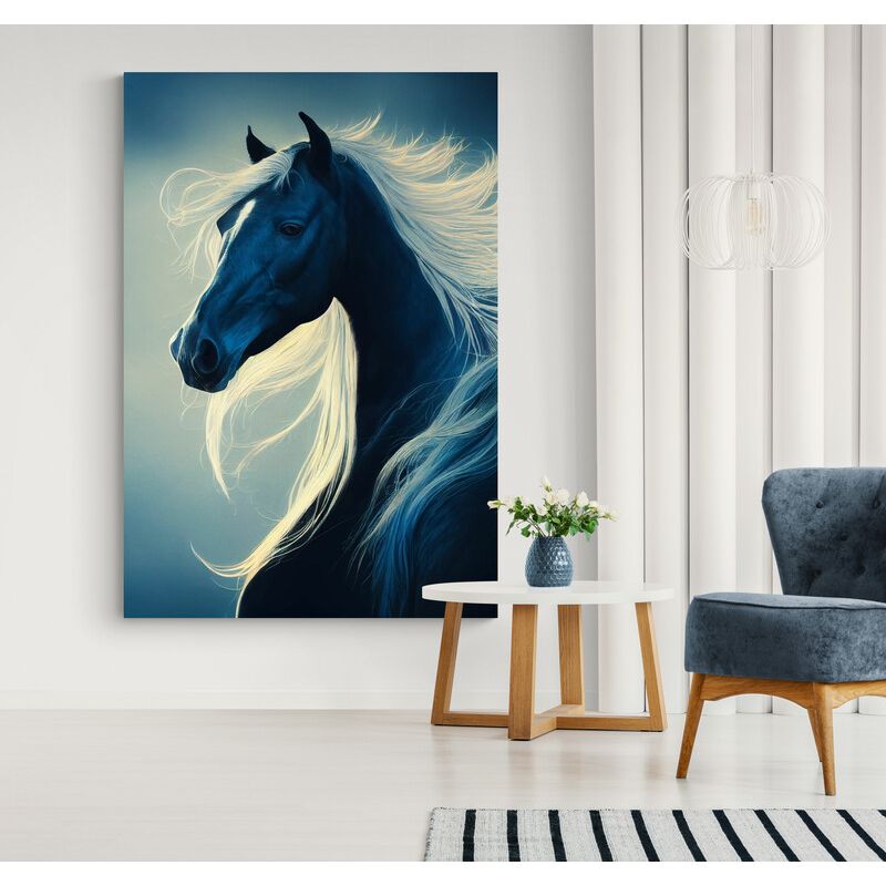 TAYRONA STORE - Cuadro En Lienzo Para Habitaciones Caballos 182 50x70cm