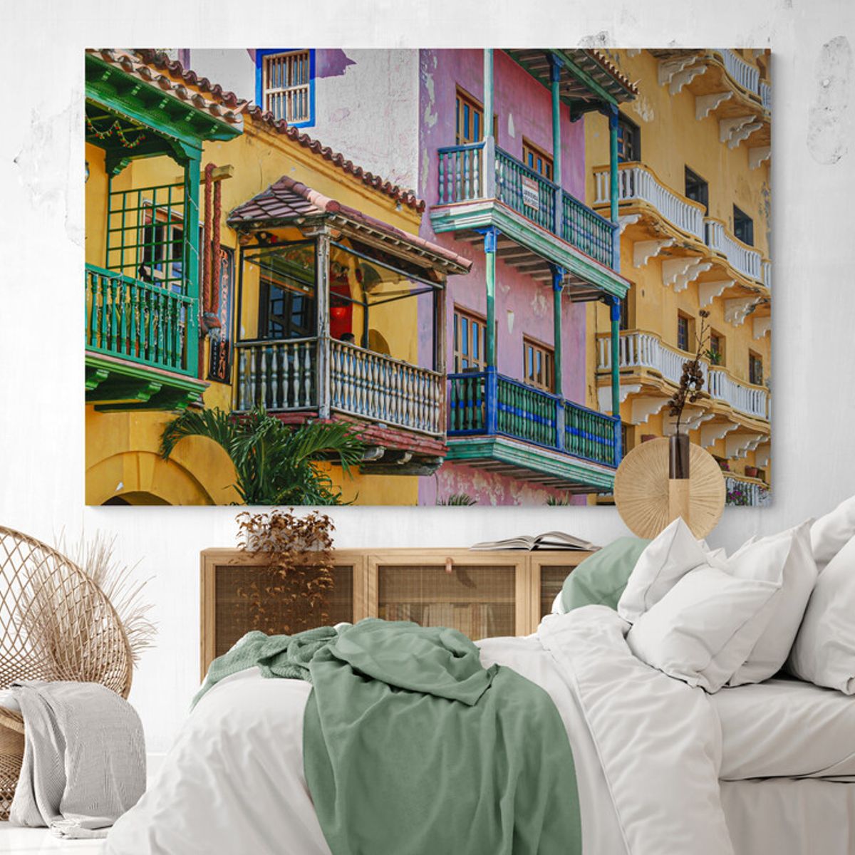 TAYRONA STORE - Cuadro En Lienzo Para Habitaciones Cartagena 017 100x70cm