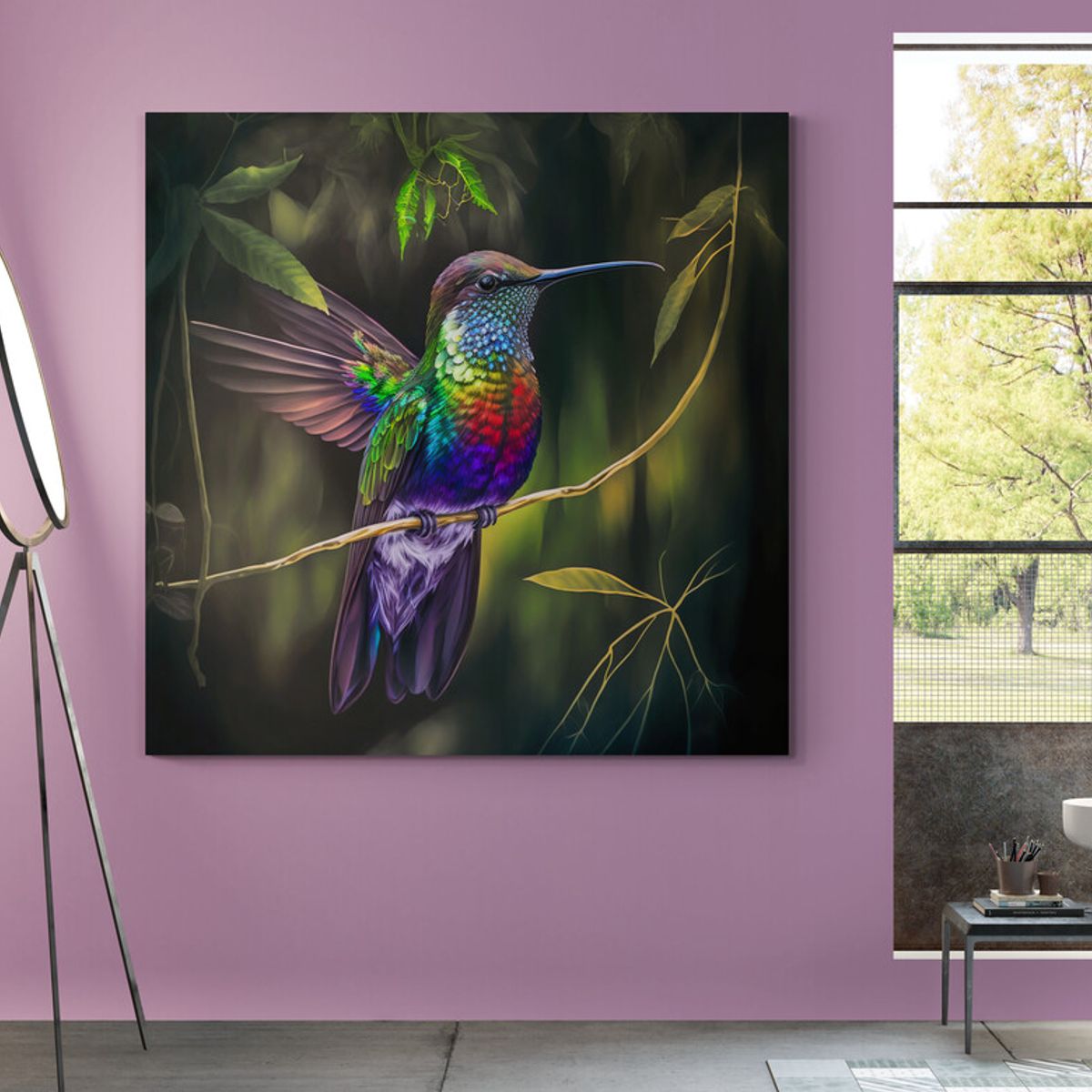 TAYRONA STORE - Cuadro En Lienzo Para Habitaciones Colibri 107 60x60cm