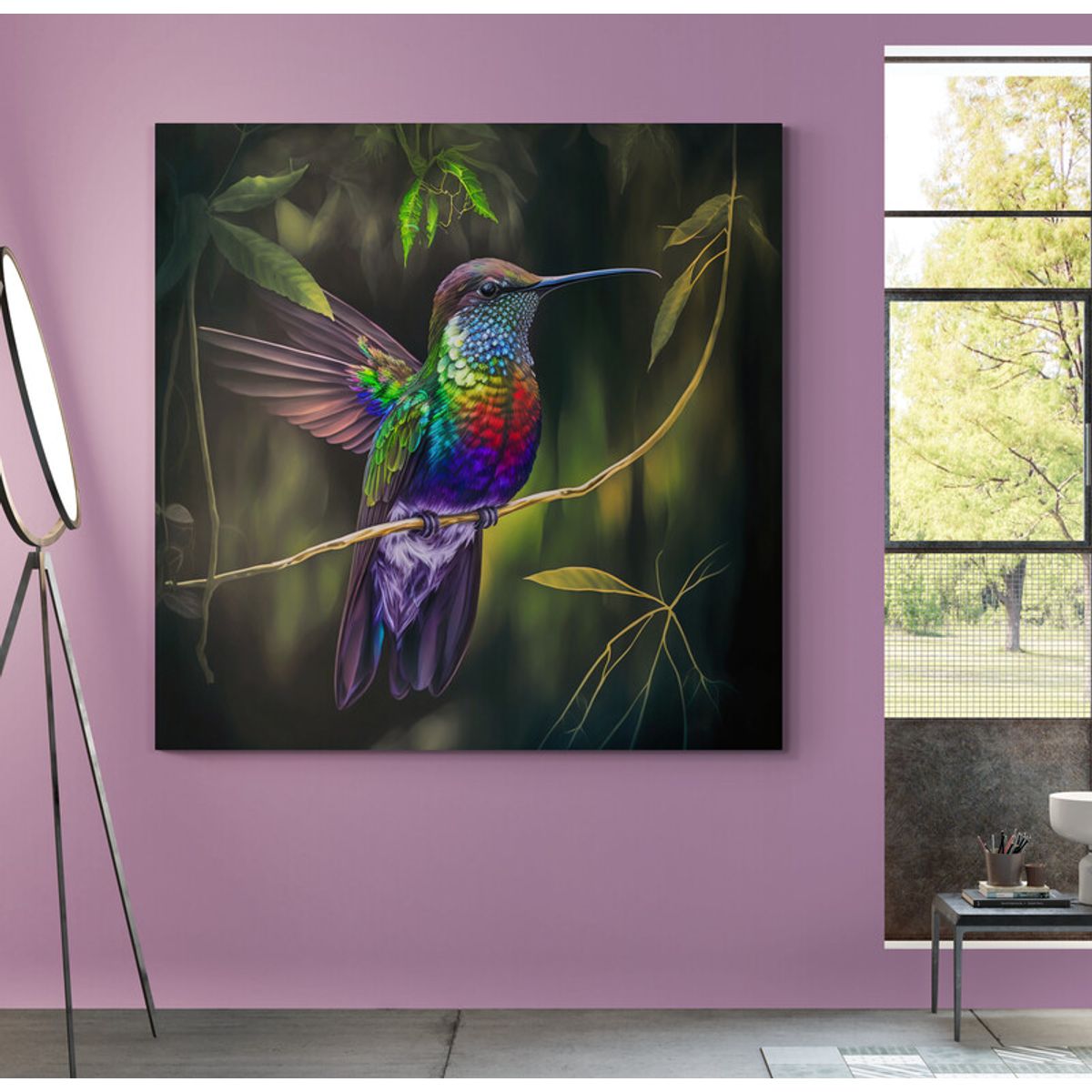 TAYRONA STORE - Cuadro En Lienzo Para Habitaciones Colibri 107 60x60cm