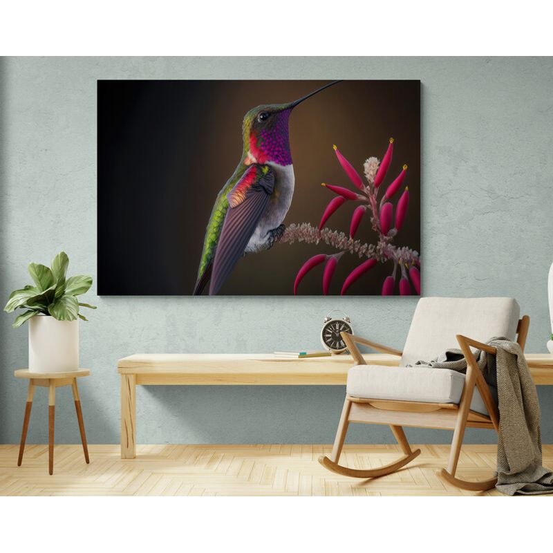 TAYRONA STORE - Cuadro En Lienzo Para Habitaciones Colibri 125 70x50cm