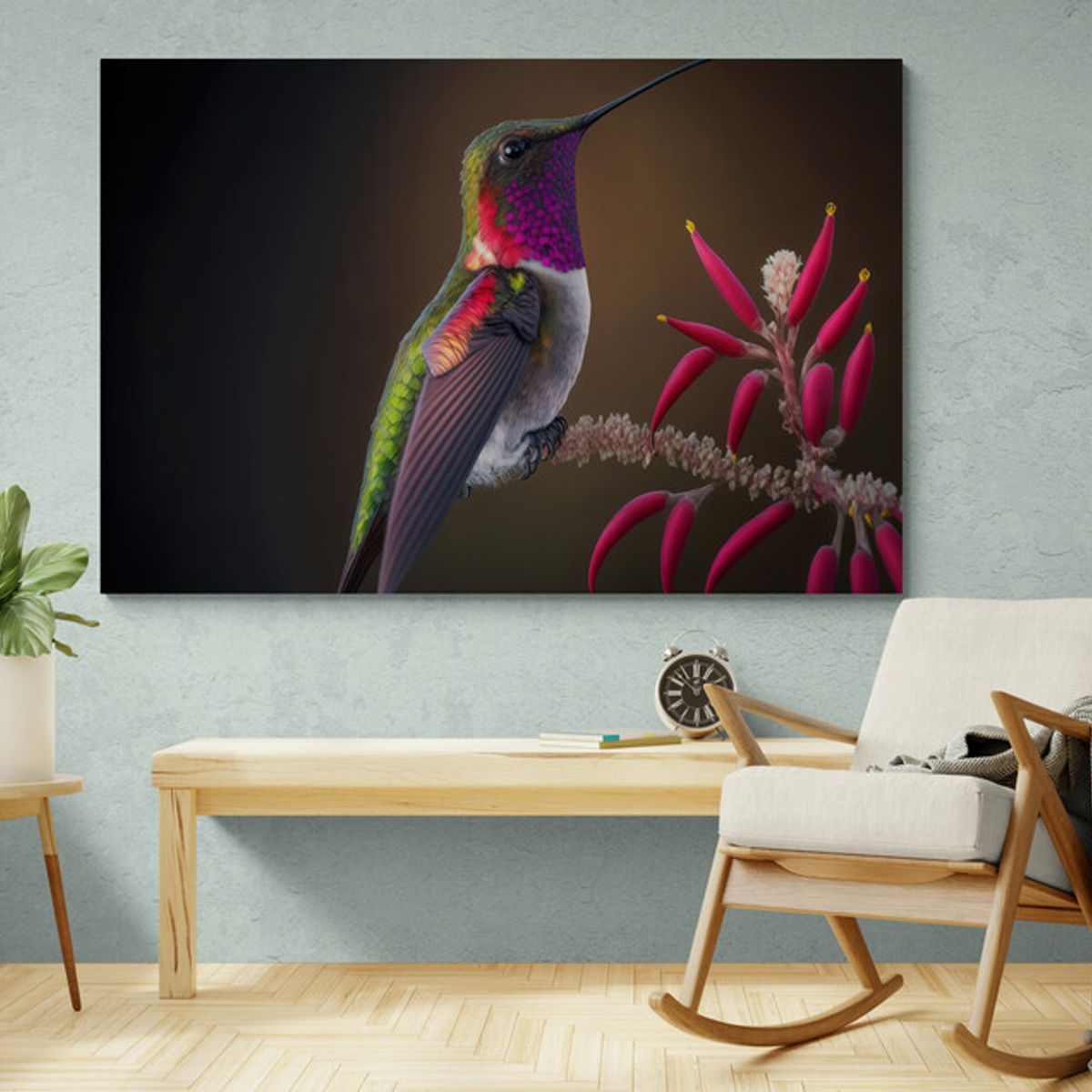 TAYRONA STORE - Cuadro En Lienzo Para Habitaciones Colibri 125 50x35cm