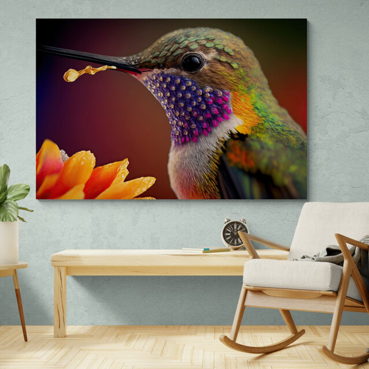 TAYRONA STORE - Cuadro En Lienzo Para Habitaciones Colibri 129 70x50cm