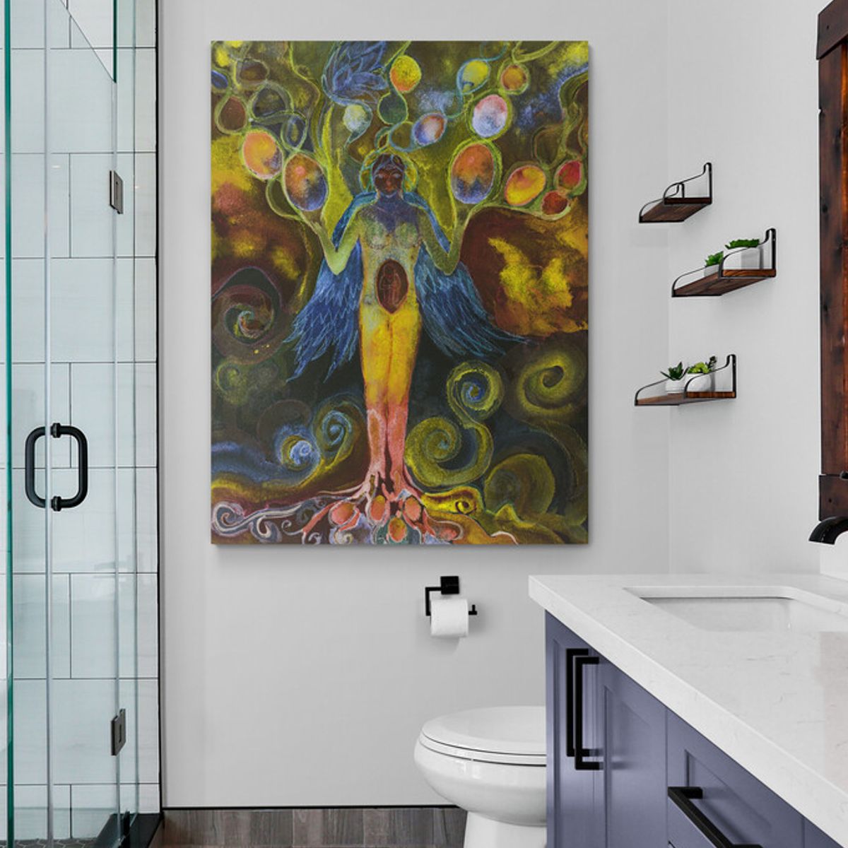 TAYRONA STORE - Cuadro Lienzo Para Habitaciones Arbol De La Vida 032 60x80cm