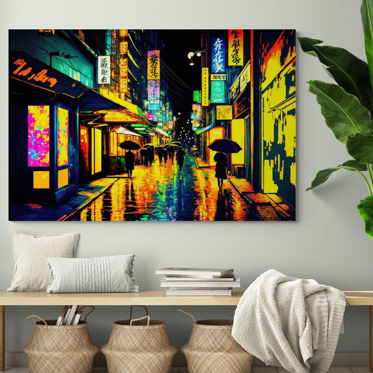 TAYRONA STORE - Cuadro Lienzo Para Habitaciones Pintura Ciudad 212 50x35cm
