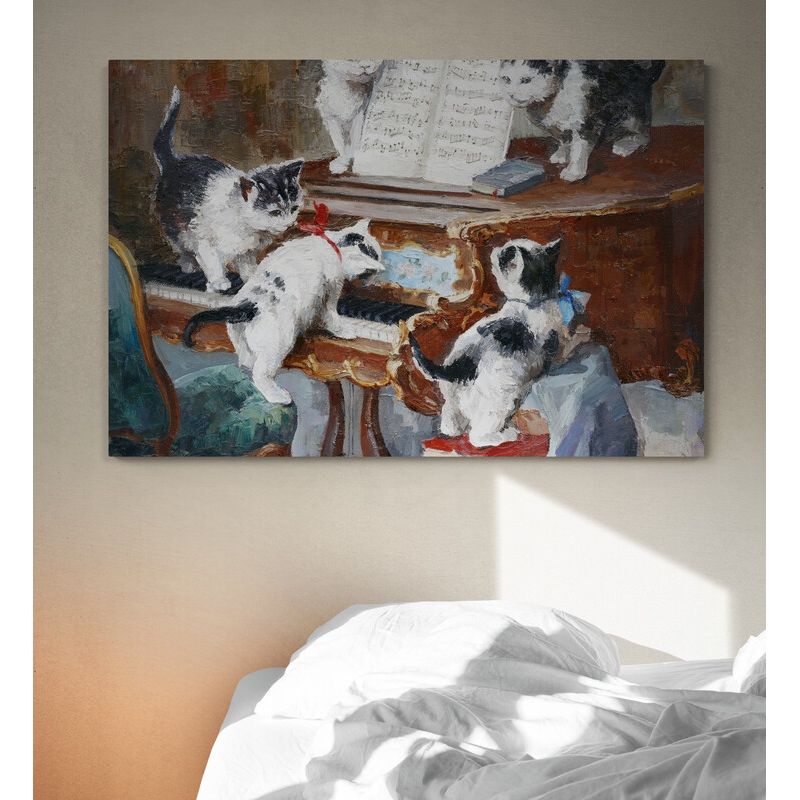 TAYRONA STORE - Cuadro En Lienzo Para Habitaciones Pintura Gatos 196 120x80cm