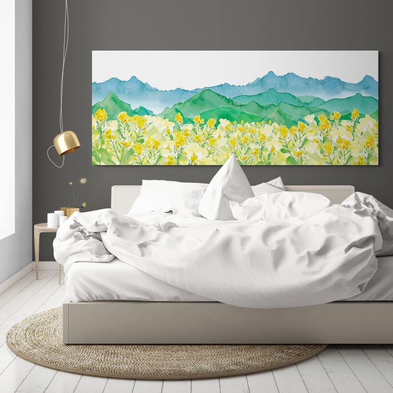 TAYRONA STORE - Cuadro En Lienzo Para Habitaciones Pintra Flores 384 100x40cm