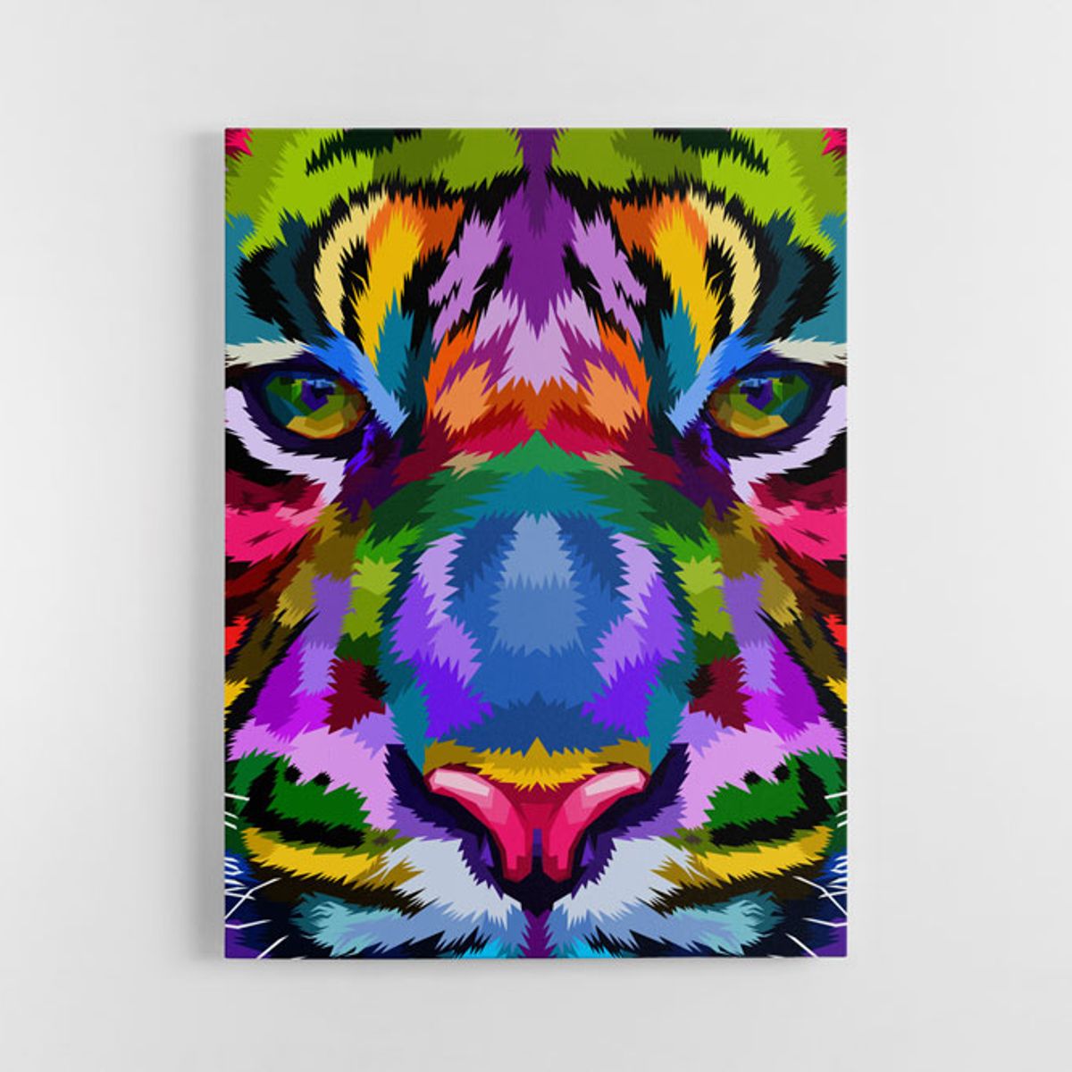 TAYRONA STORE - Cuadro En Lienzo Para Habitaciones Tigre Colores 55 60x80cm