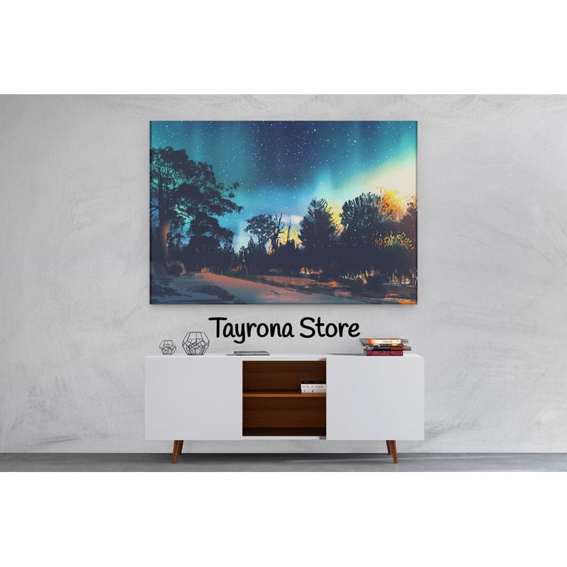 TAYRONA STORE - Cuadro En Lienzo Para Habitaciones Fantasía 18 100x70cm