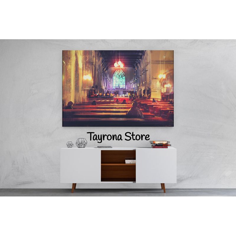 TAYRONA STORE - Cuadro En Lienzo Para Habitaciones Fantasía 22 70x50cm