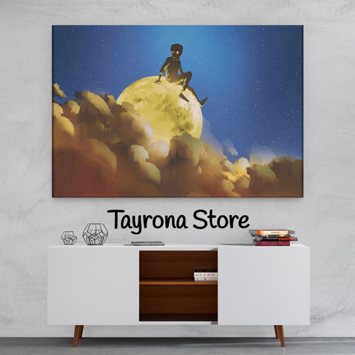 TAYRONA STORE - Cuadro En Lienzo Para Habitaciones Fantasía 50 70x50cm