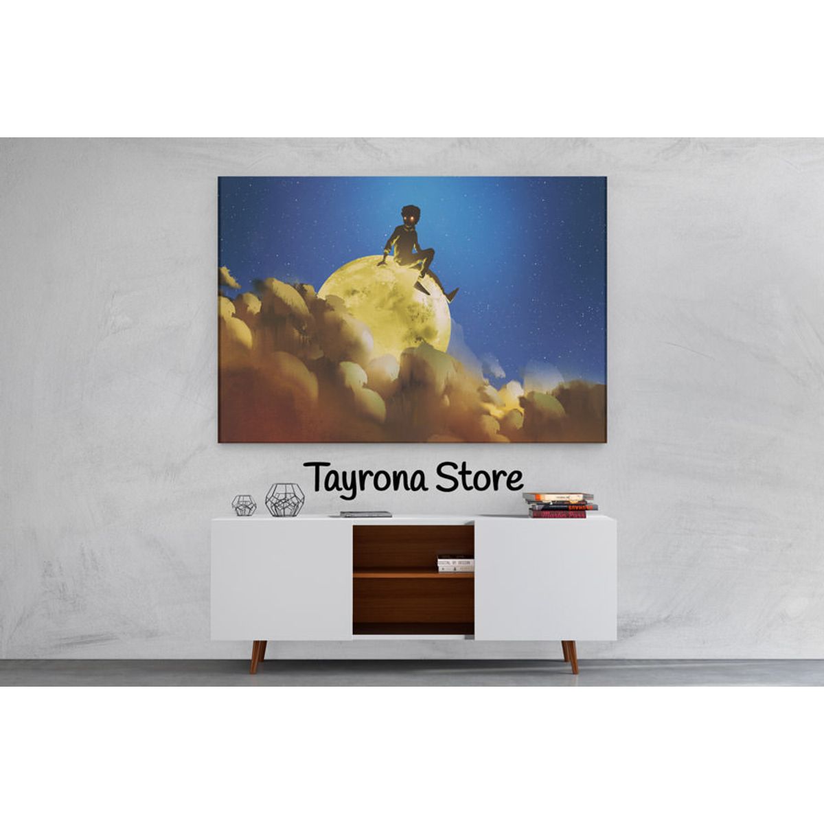TAYRONA STORE - Cuadro En Lienzo Para Habitaciones Fantasía 50 70x50cm
