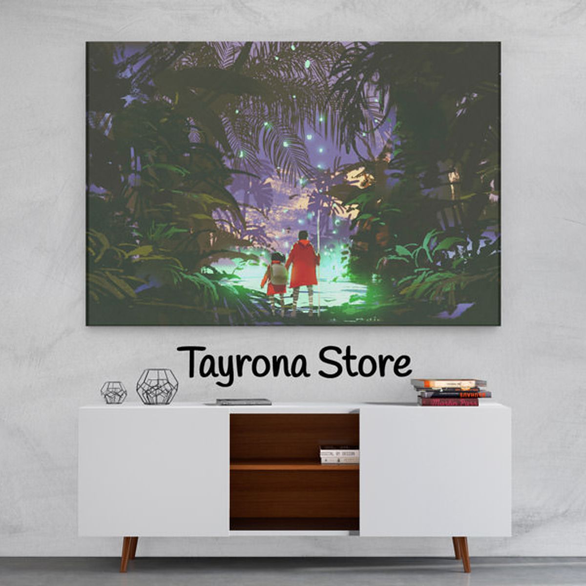 TAYRONA STORE - Cuadro En Lienzo Para Habitaciones Fantasía 54 50x35cm