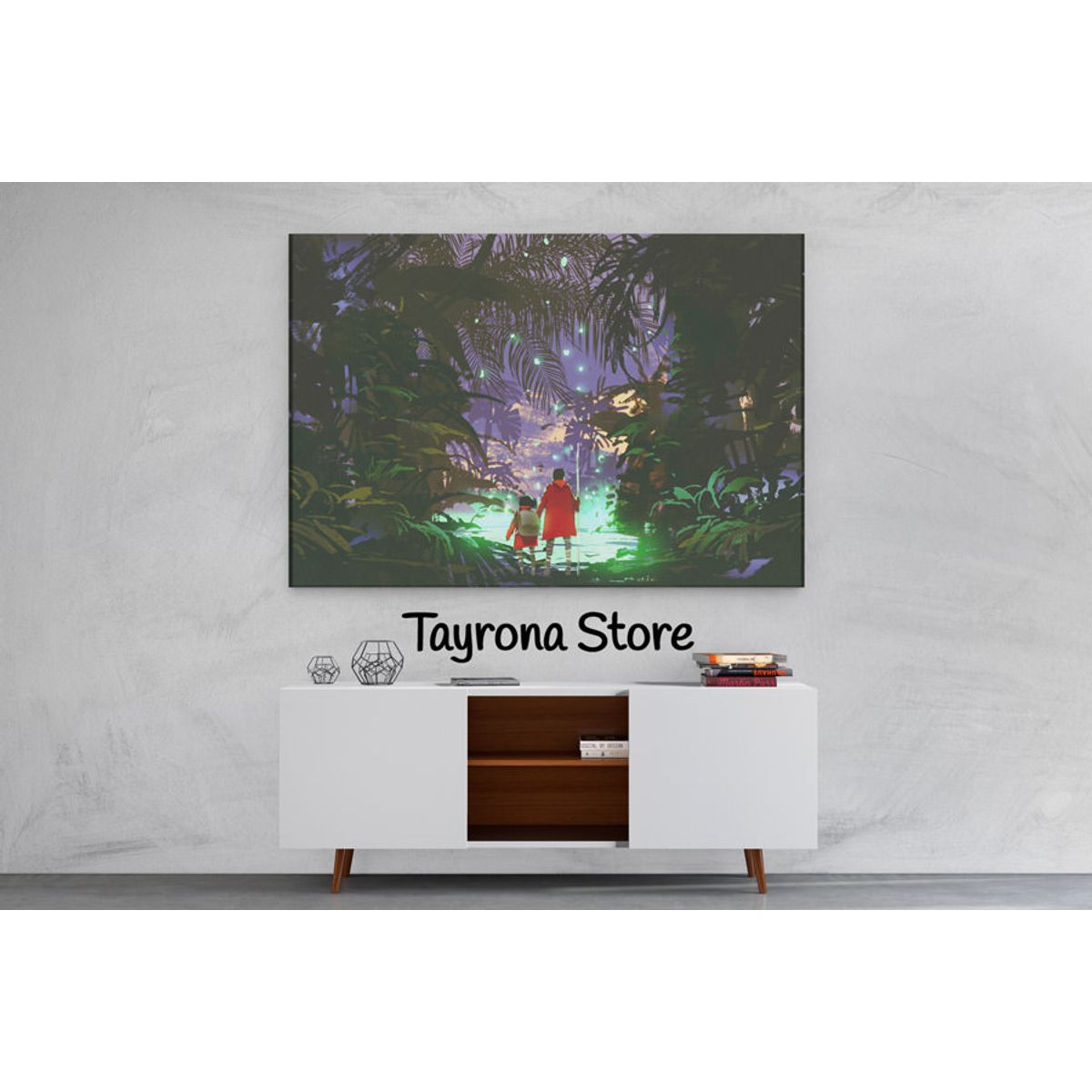 TAYRONA STORE - Cuadro En Lienzo Para Habitaciones Fantasía 54 50x35cm