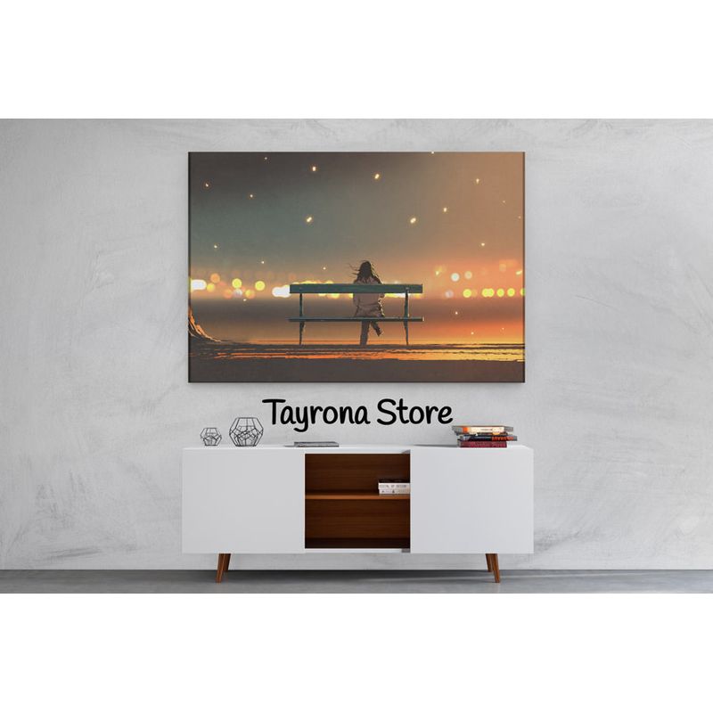 TAYRONA STORE - Cuadro En Lienzo Para Habitaciones Fantasía 56 50x35cm