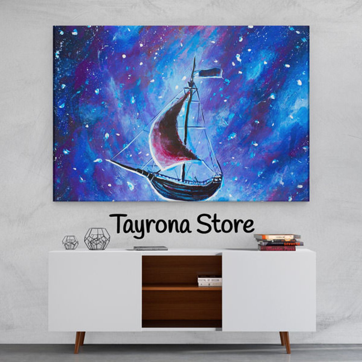 TAYRONA STORE - Cuadro En Lienzo Para Habitaciones Fantasía 57 50x35cm