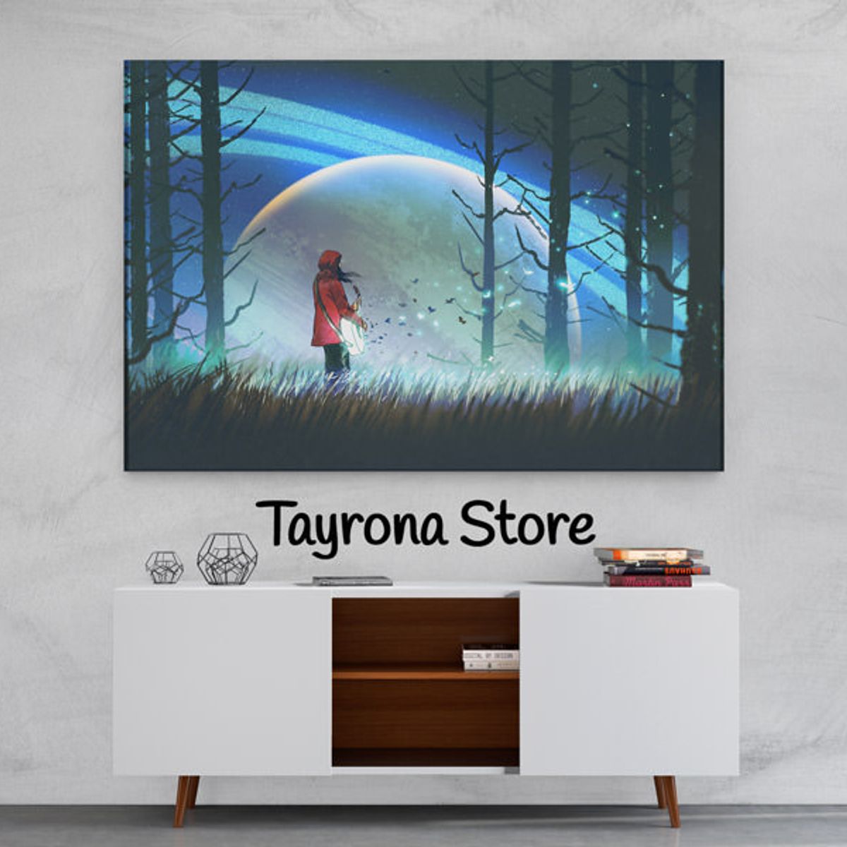 TAYRONA STORE - Cuadro En Lienzo Para Habitaciones Fantasía 72 50x35cm