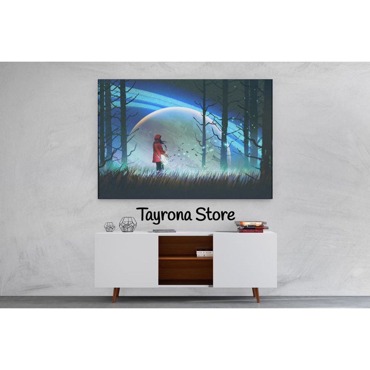 TAYRONA STORE - Cuadro En Lienzo Para Habitaciones Fantasía 72 50x35cm