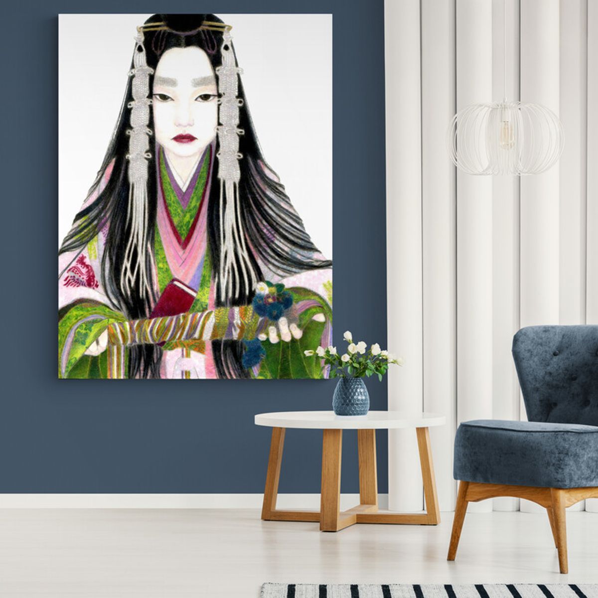 TAYRONA STORE - Cuadro En Lienzo Para Habitaciones Pintura Mujer 094 75x100cm