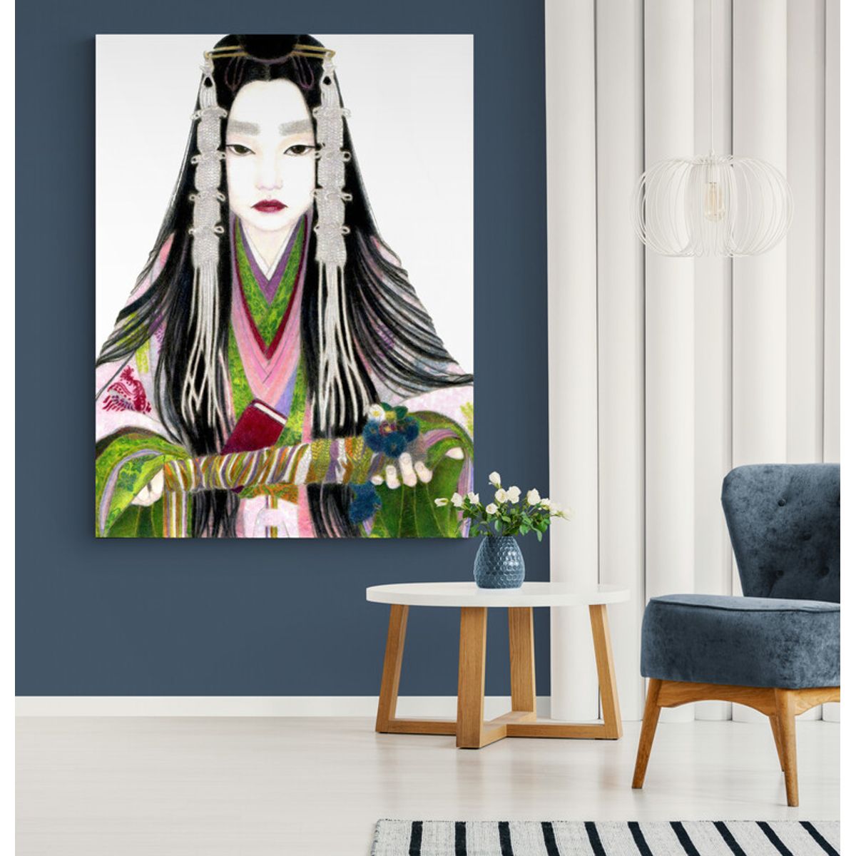 TAYRONA STORE - Cuadro En Lienzo Para Habitaciones Pintura Mujer 094 75x100cm