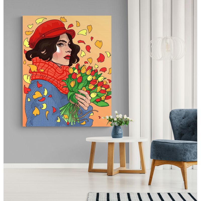 TAYRONA STORE - Cuadro En Lienzo Para Habitaciones Pintura Mujer 151 80x100cm