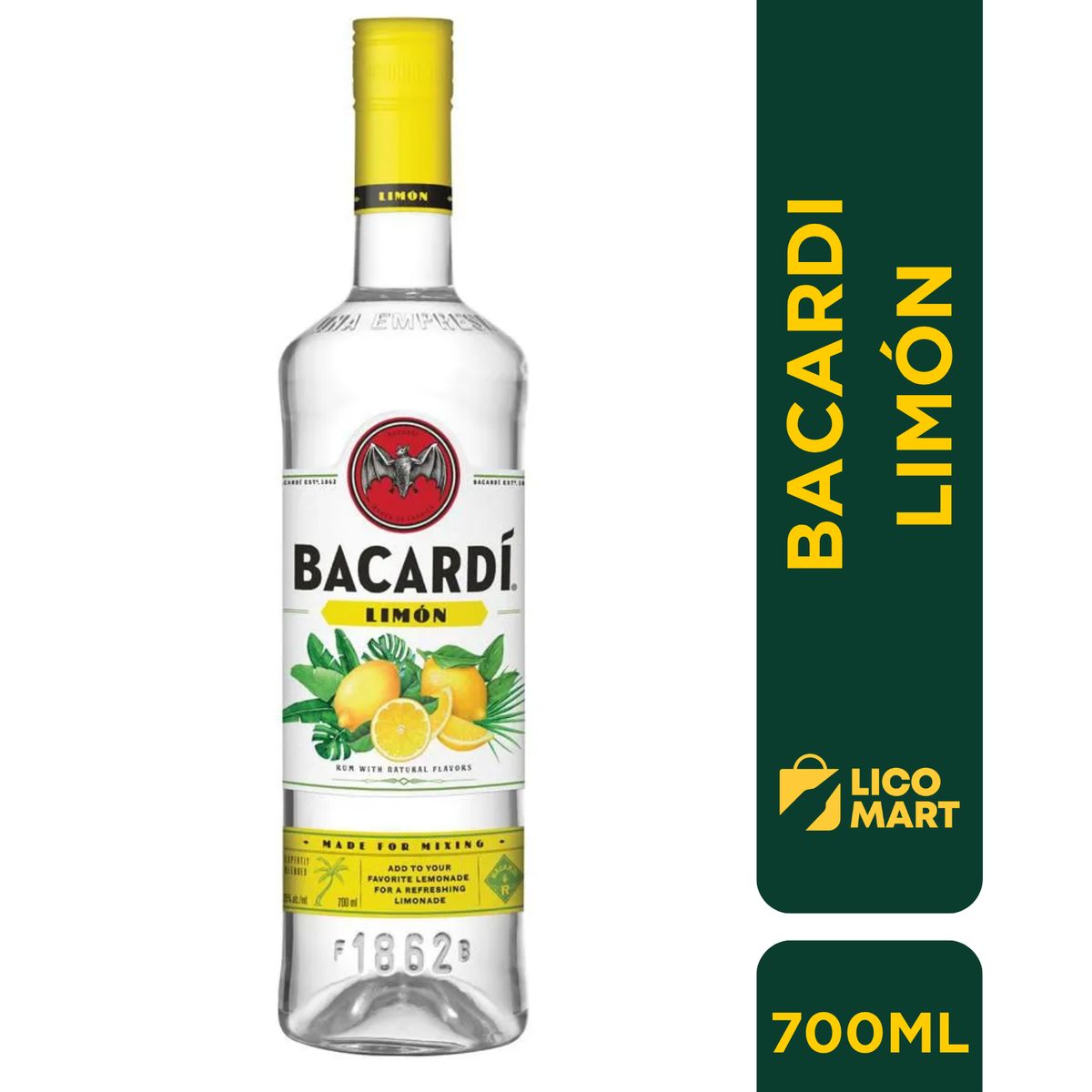 BACARDI - LICOR DE RON BACARDÍ LIMÓN 700 ML