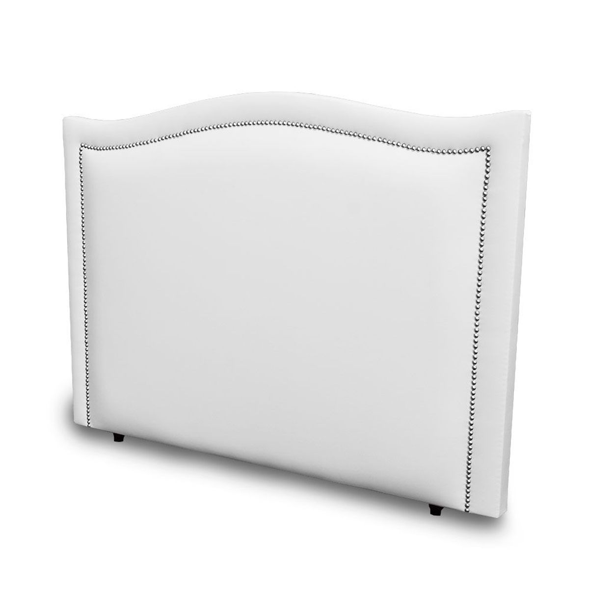 MAGIC CLASS - CABECERO CURVO CON ESTOPEROL AL CENTRO200X130 ECOCUERO BLANCO