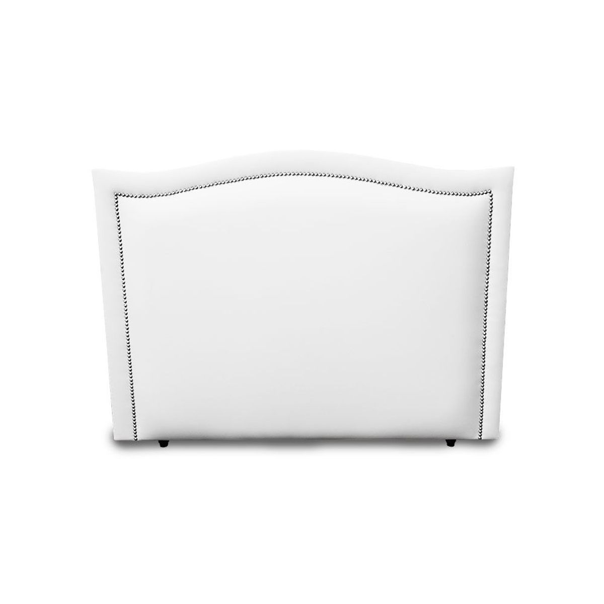 MAGIC CLASS - CABECERO CURVO CON ESTOPEROL AL CENTRO200X130 ECOCUERO BLANCO