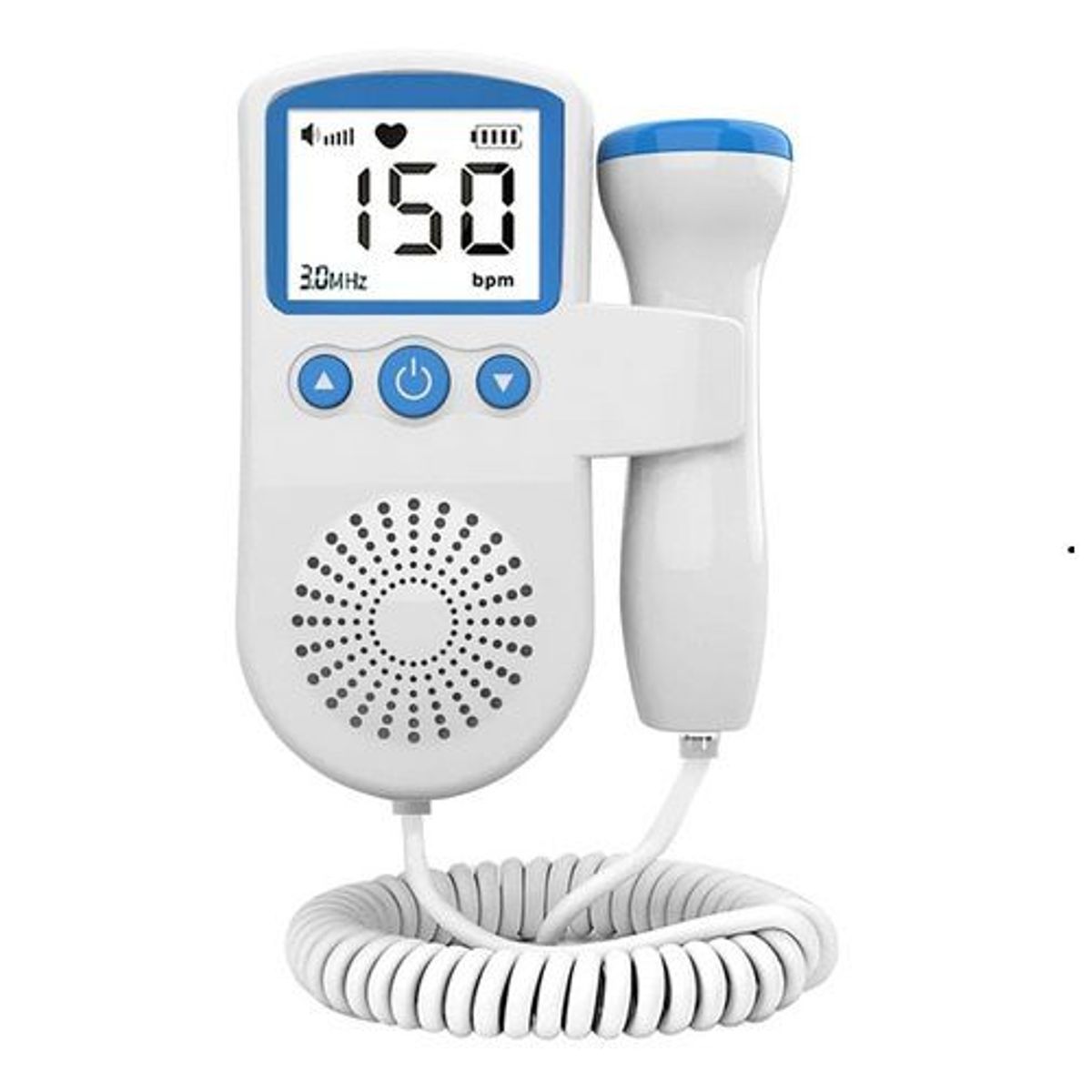 GENERICO - Doppler Fetal Ultrasonido Monitor De Latidos Prenatal  AZUL