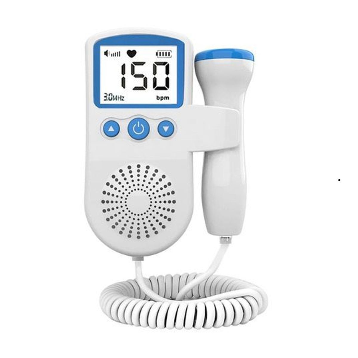 GENERICO - Doppler Fetal Ultrasonido Monitor De Latidos Prenatal  AZUL