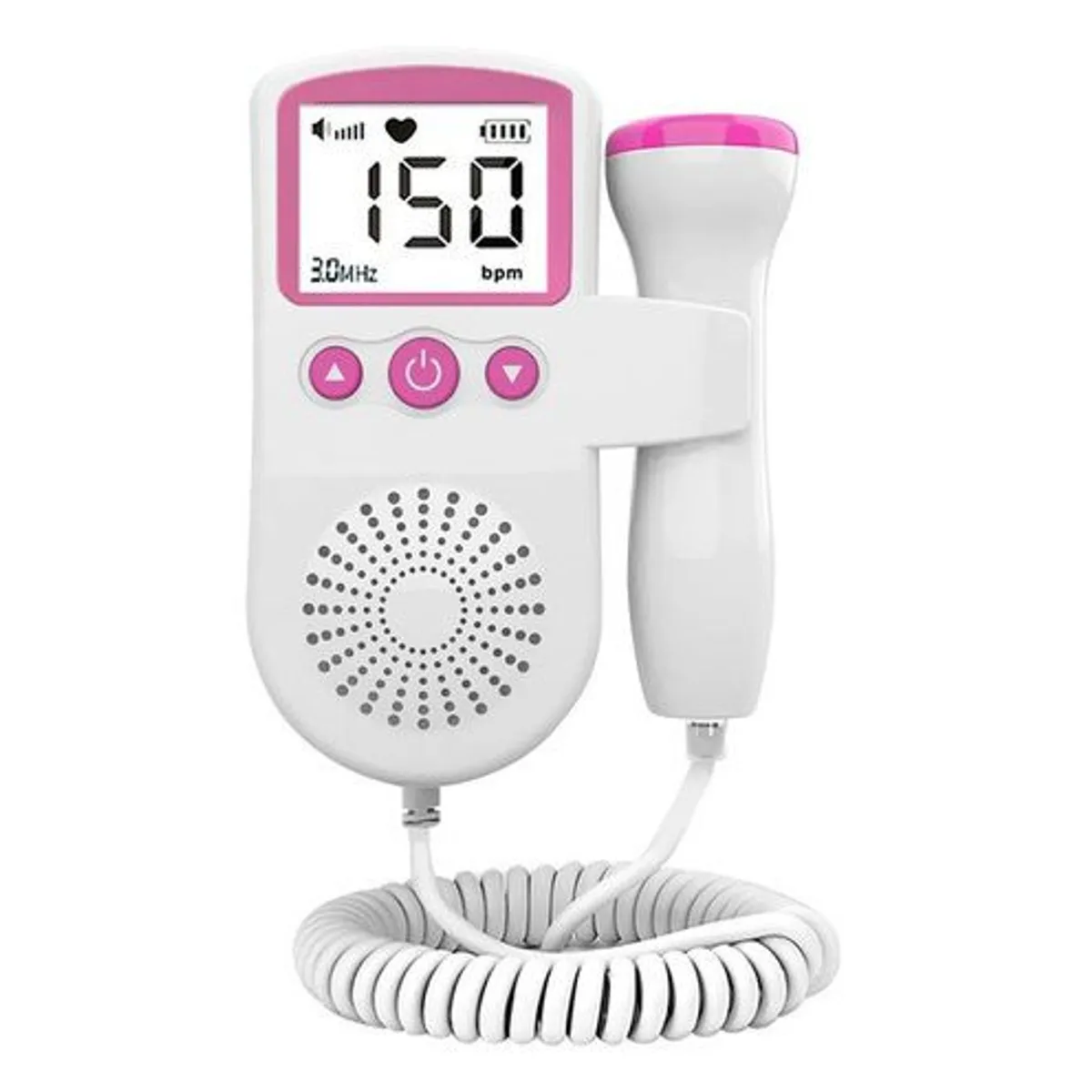 GENERICO - Doppler Fetal Ultrasonido Monitor De Latidos Prenatal  ROSADO