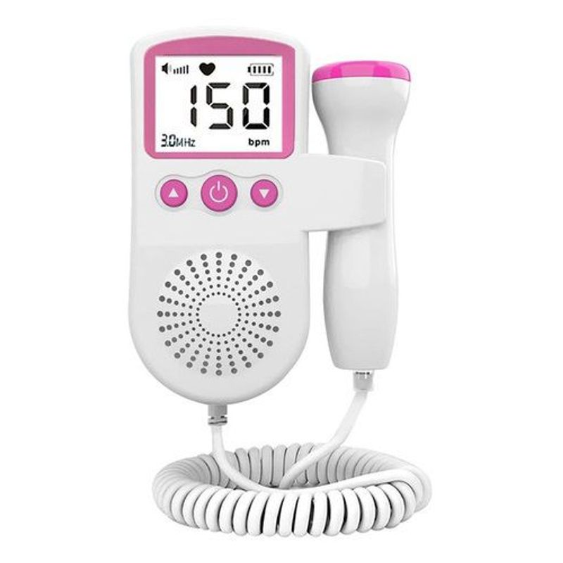 GENERICO - Doppler Fetal Ultrasonido Monitor De Latidos Prenatal  ROSADO