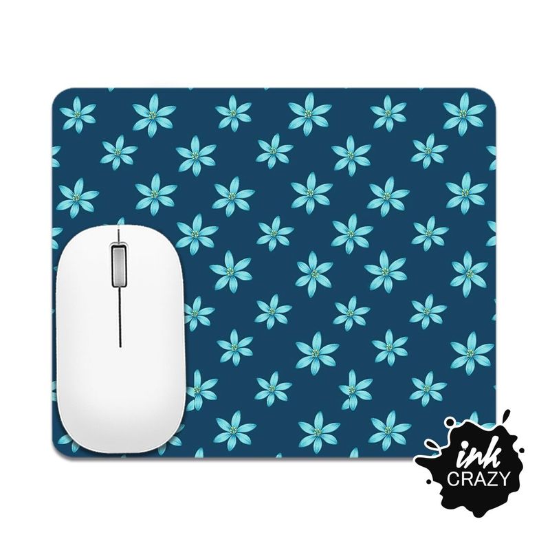 GENERICO - Mouse Pad Flores Azules