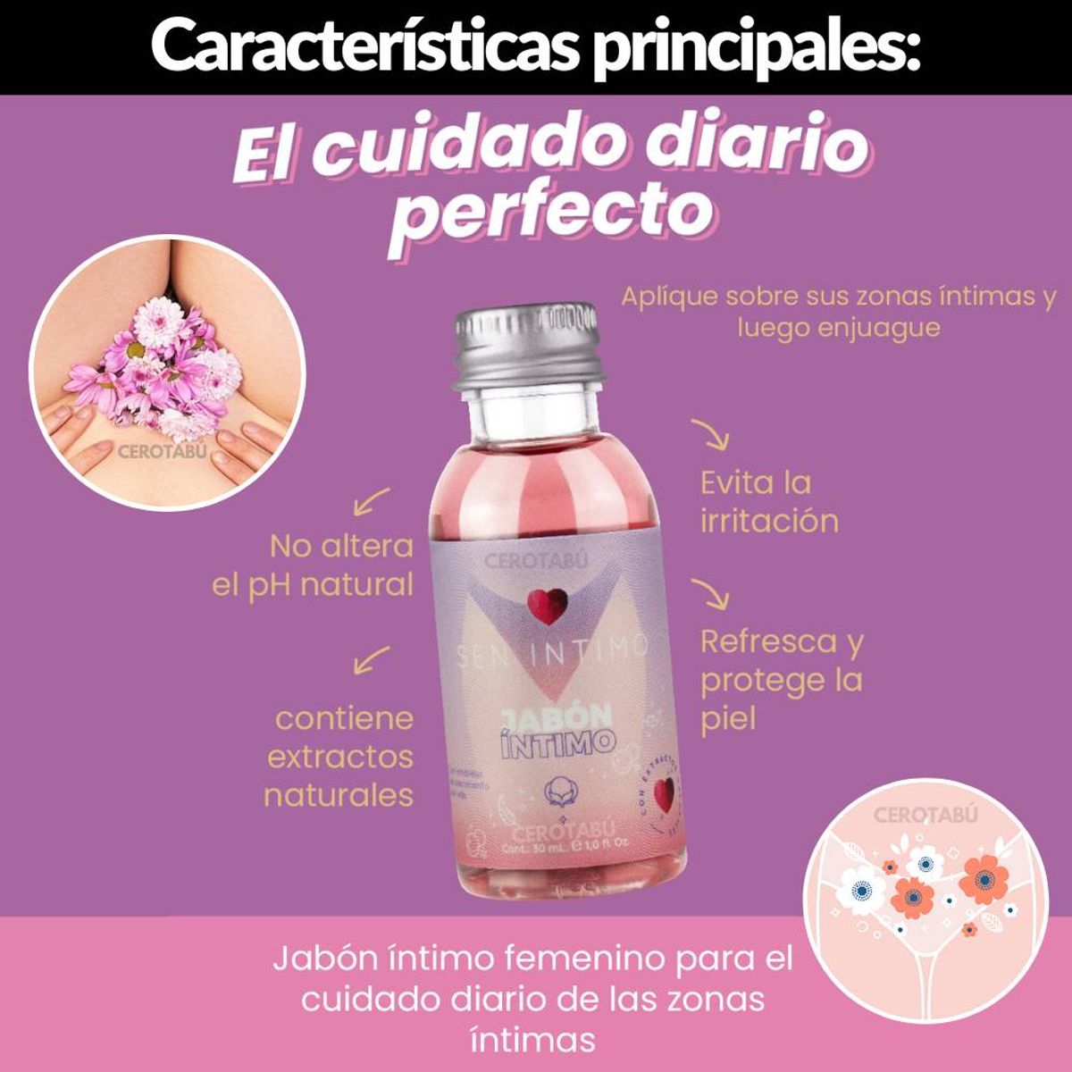 GENERICO - Jabon Intimo Hidratante Extractos Naturales 30ml