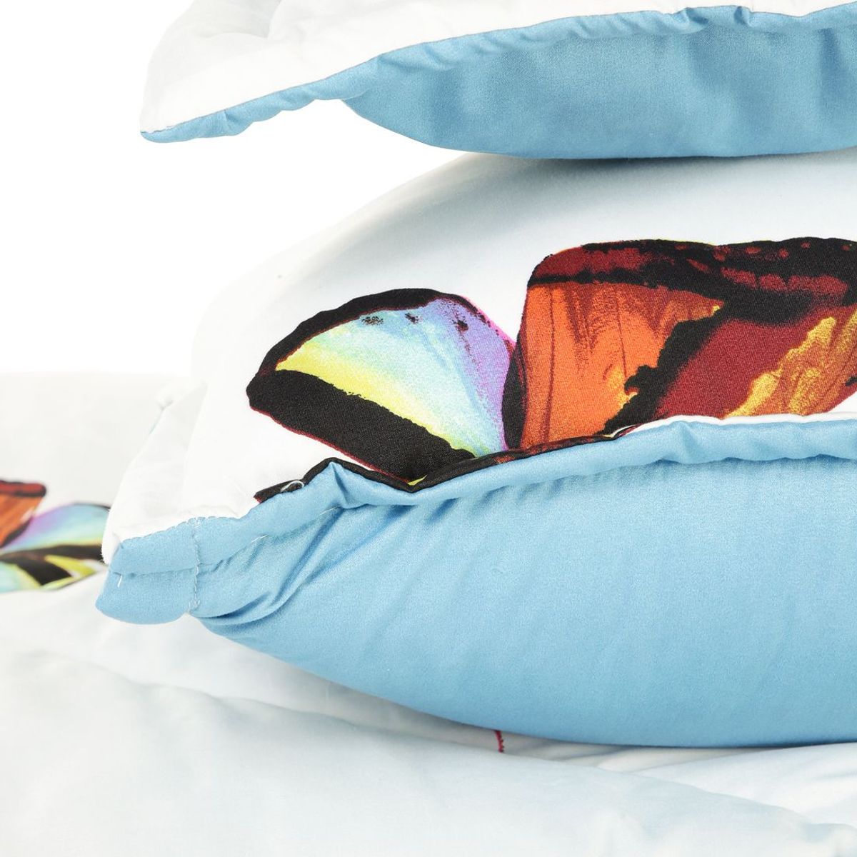 INCO - EdredónMariposasQueenPolialgodónrellenoPoliésteracolchadoEMQ