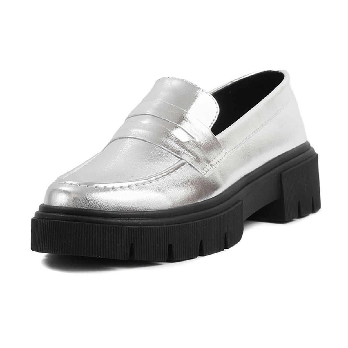 BALLERINA - Mocasín Plateado Ballerinas Abbi