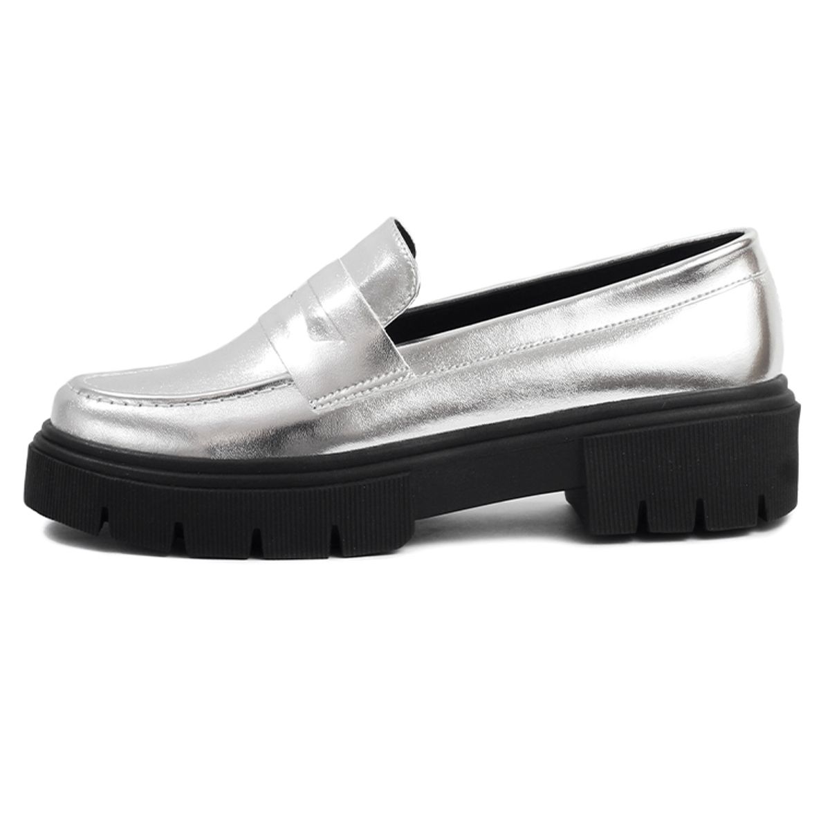 BALLERINA - Mocasín Plateado Ballerinas Abbi