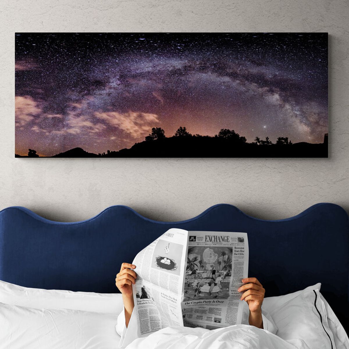 TAYRONA STORE - Cuadro En Lienzo Para Habitaciones Via Lactea 071 100x40cm