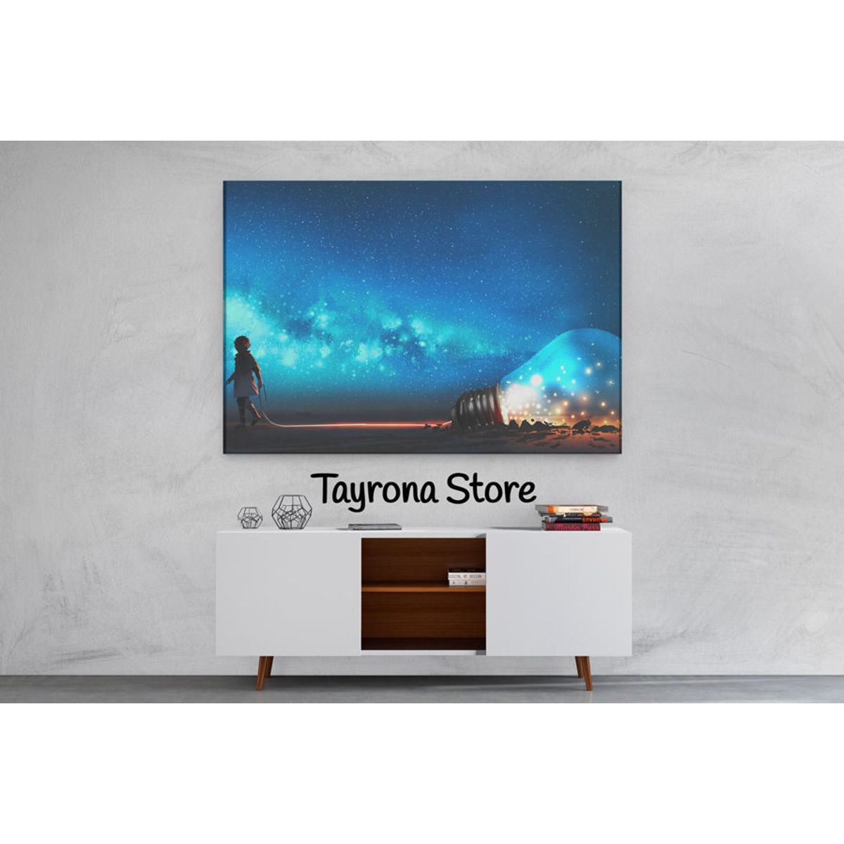 TAYRONA STORE - Cuadro En Lienzo Para Habitaciones Fantasía 62 150x100cm