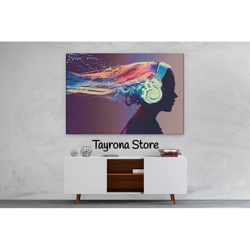 TAYRONA STORE - Cuadro En Lienzo Para Habitaciones Fantasía 26 120x80cm