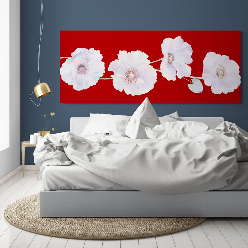 TAYRONA STORE - Cuadro En Lienzo Para Habitaciones Pintra Flores 379 150x60cm