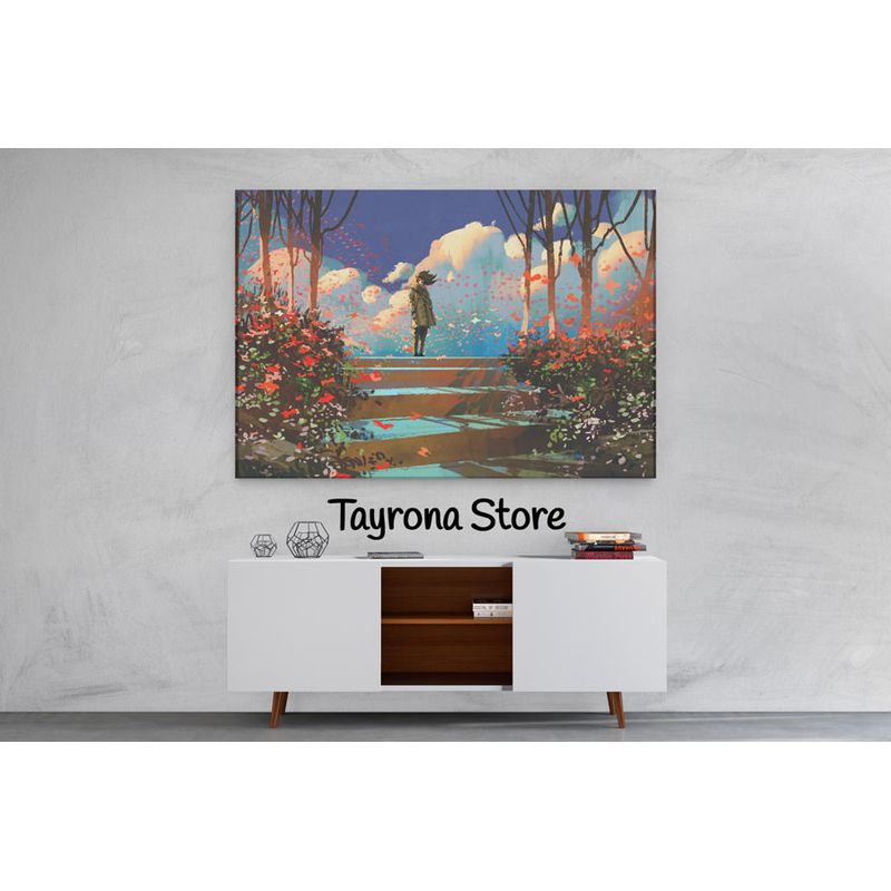 TAYRONA STORE - Cuadro En Lienzo Para Habitaciones Fantasía 35 100x70cm