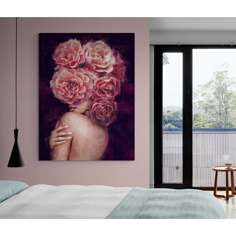 TAYRONA STORE - Cuadro En Lienzo Para Habitaciones Pintura Mujer 212 75x100cm