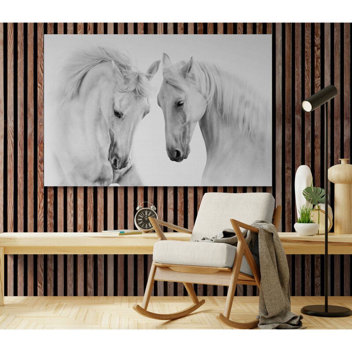 TAYRONA STORE - Cuadro En Lienzo Para Habitaciones Caballos 166 50x35cm.