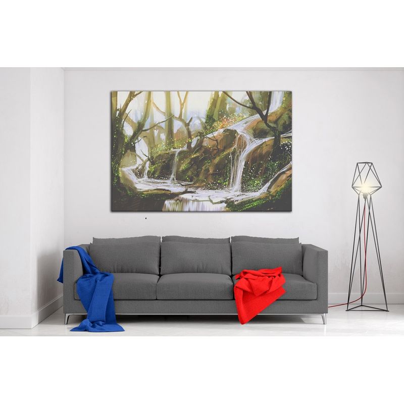 TAYRONA STORE - Cuadro En Lienzo Para Habitaciones Bosque Fantasía 01 70x50cm
