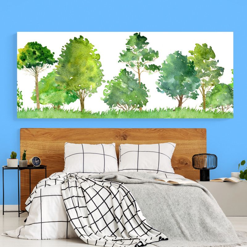 TAYRONA STORE - Cuadro En Lienzo Para Habitaciones Pintura Arboles 162 100x40cm