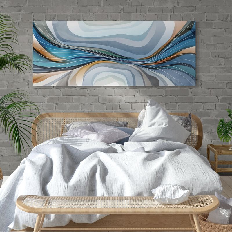 TAYRONA STORE - Cuadro En Lienzo Para Habitaciones Oceano Mar Olas 014 100x40cm