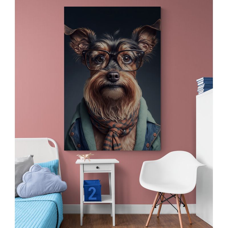 TAYRONA STORE - Cuadro En Lienzo Para Habitaciones Perro 194 50x70cm