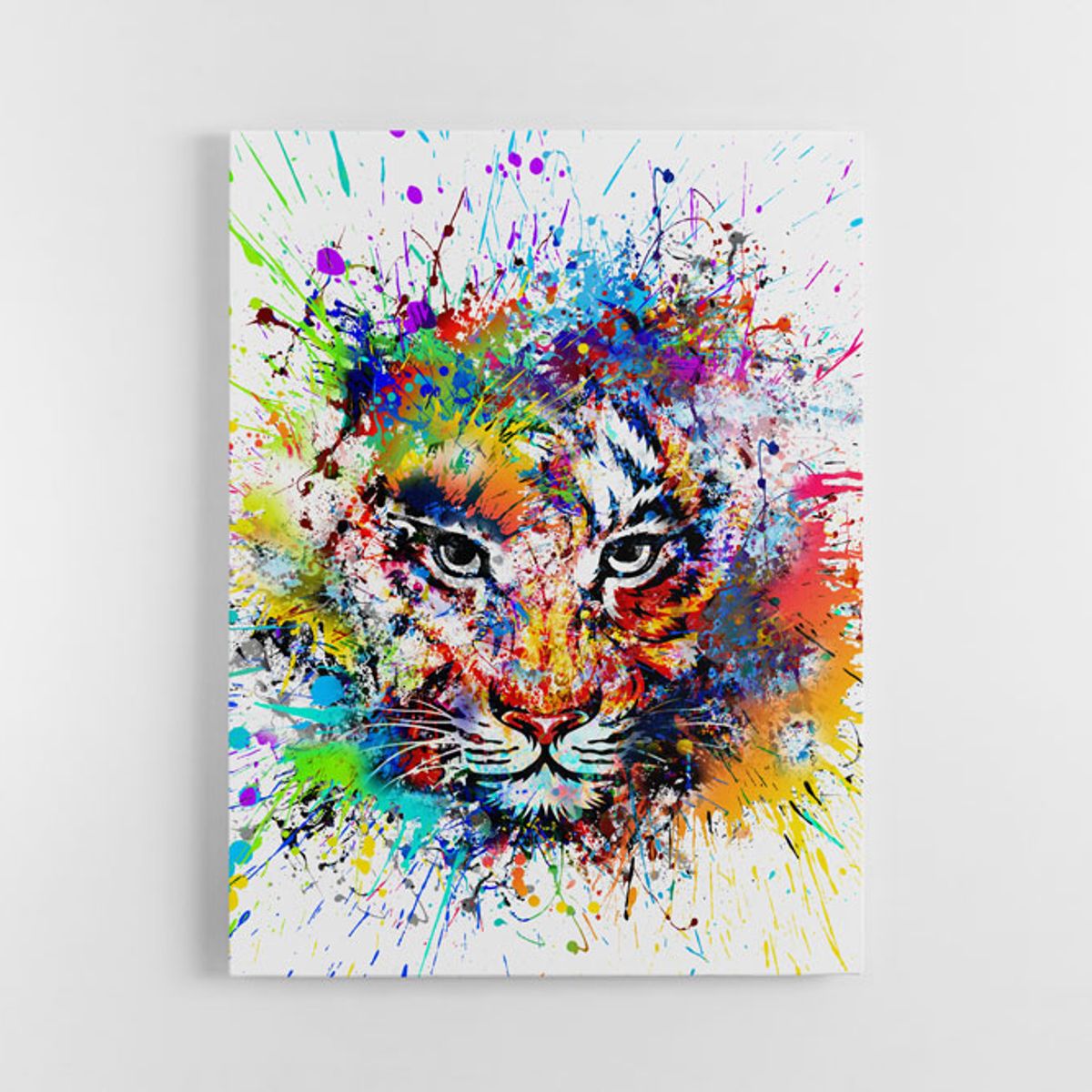 TAYRONA STORE - Cuadro En Lienzo Para Habitaciones Tigre Colores 01 30x40cm